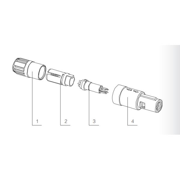SRD. PLG PAG 1P Circular Plastic Connector 3 4 5 pin Medical Push Pull Connector