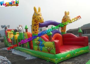 Buy cheap Customized Jungle Interactive inflatable obstacle course for adults With 18m product