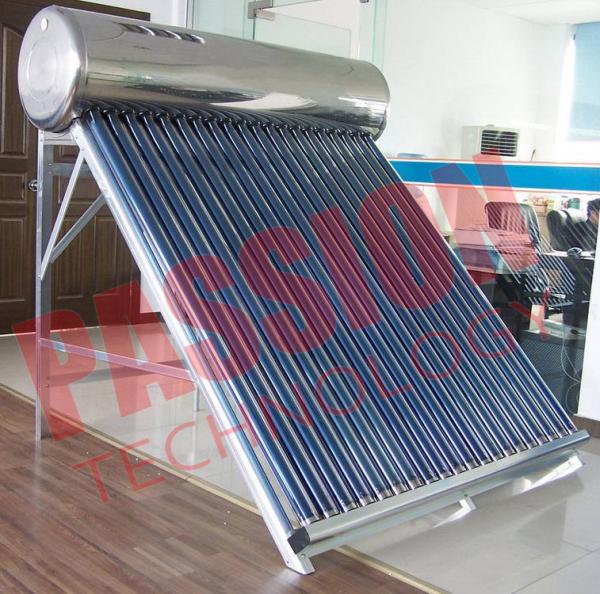 Quality 200L Capacity Vacuum Tube Solar Water Heater Portable Galvanized Steel Frame for sale
