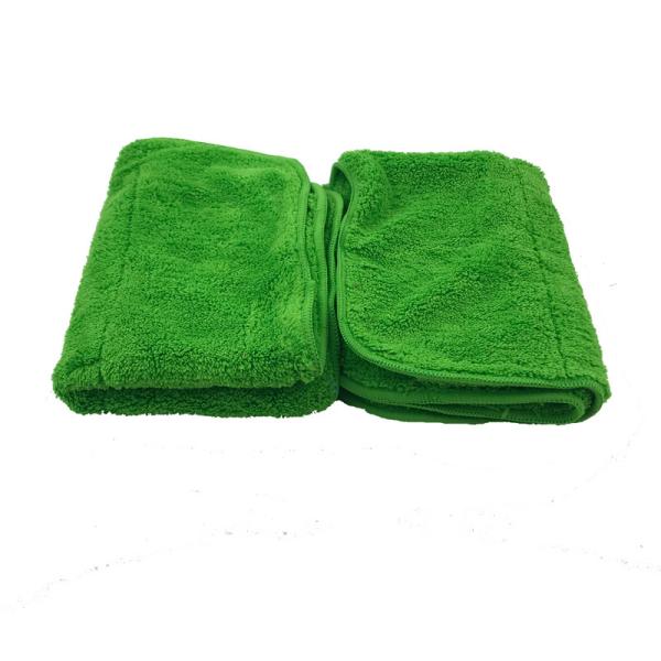 Quality Polyester Polyamide Microfiber Cleaning Cloth Green Coral Fleece 30x30 for sale