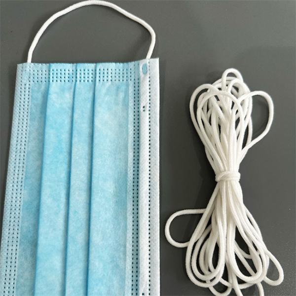 2.5mm 2.8mm 3mm 3/16" 1/8 Inch White Round Earloop Elastic Band Thread For Mask