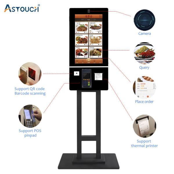 Self Service Kiosk Fast Food PCAP Touch Android Or PC Optional Support OEM