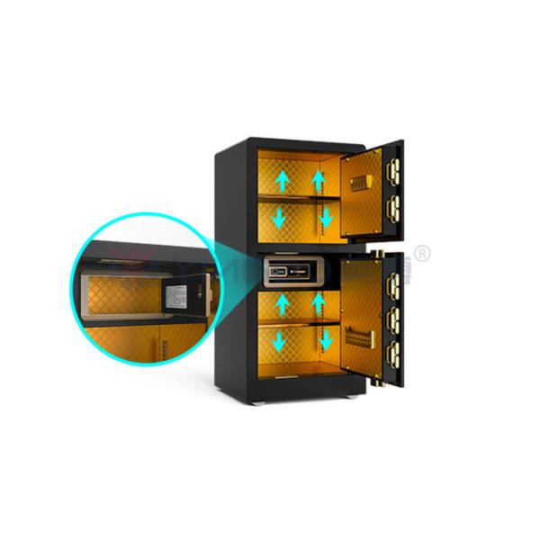 Black Double Door Home Smart Security Safe Box H39.5in YB/RS-100D
