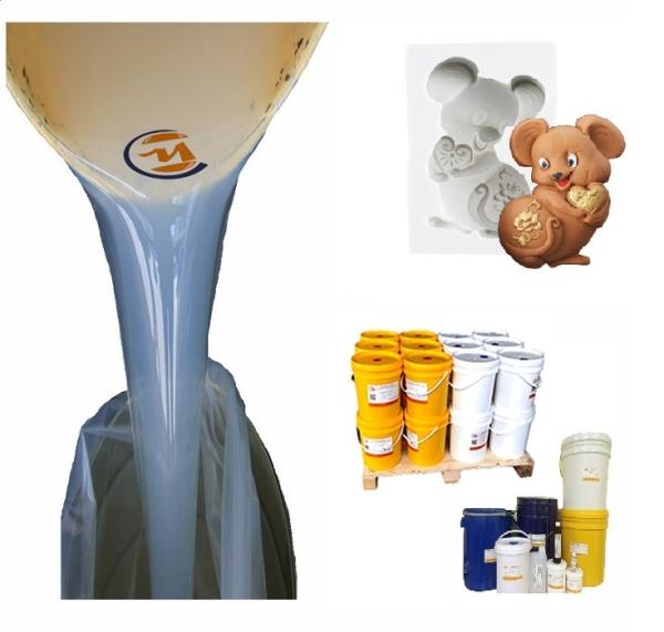 Quality White Two Part RTV2 Platinum Cure Silicone Rubber Good Flowability for sale