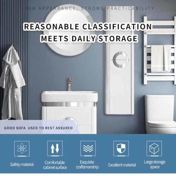 SONSILL Luxury Hotel Wall Hung PVC Floating Bathroom Vanity With Side Cabinet
