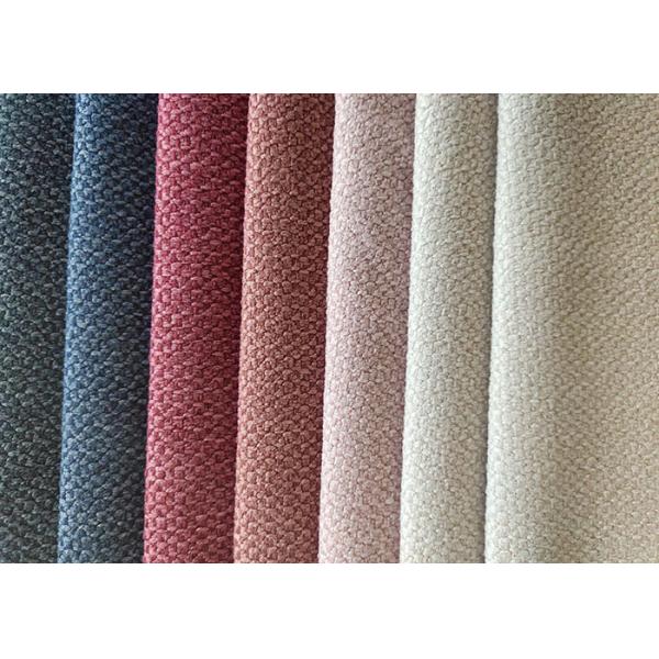 Chenille Sofa Linen Weave Upholstery Fabric Fusible 370gsm