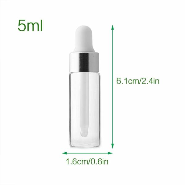 Clear Essential Oil Glass Bottles Transparent Aromatherapy Bottles