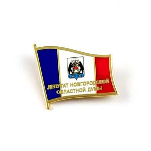 China Gold Finish Custom Flag Lapel Pins Hard Enamel Pin Free Artwork Service on sale