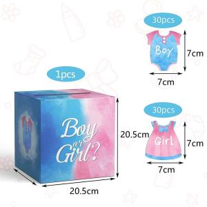 Buy cheap Wholesale Boy&amp;Girl Gender Reveal Voting Boxes With Voting Gift Card For Baby Shower Party Decoration Supplies product