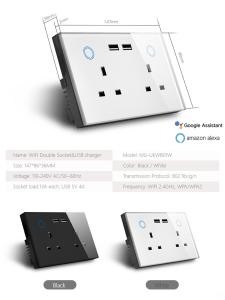 China UK Standard Double Socket&USB Charger on sale