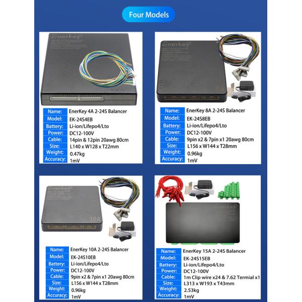 8S 16S 20S Smart Active Balancer BMS 4A 8A 10A 15A Li-Ion / Lifepo4 / Lto Battery