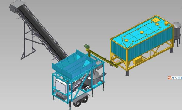 Quality Aggregate Bins 2*4m3 Hopper 1000KG Concrete Mixing Station for sale