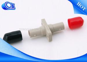 Simplex Plastic ST-ST Fiber Optic Adapter red and black cap square adapter