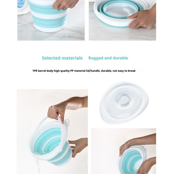 Convenient Foldable Plastic Bucket Multi-functional for Home and Outdoor Applications