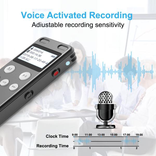 Button Control 500Mah Rechargeable Battery Spy Voice Recorder