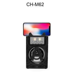 China With flashing effect wooden box Bluetooth speaker CH-M62 portable outdoor bluetooth speakers frequency response rang on sale