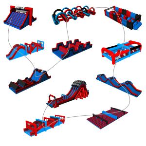 Buy cheap Event Outdoor Game Inflatable Combo Bouncers 5k Inflatable Obstacle Course product