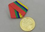 Gold Custom Awards Medals / Reward Medal With Zinc Alloy 3D Design And Ribbon