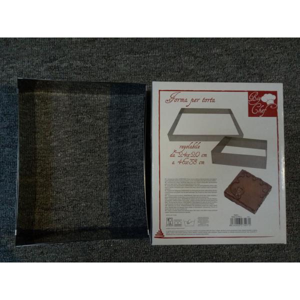 FB136268 Extendable stainless steel 430 food-grade cake mold 24*20/46*38cm