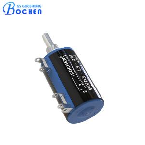 Buy cheap 16mm Shaft Multiturn Wirewound Precision Potentiometer WXD3-13 2w 10k product