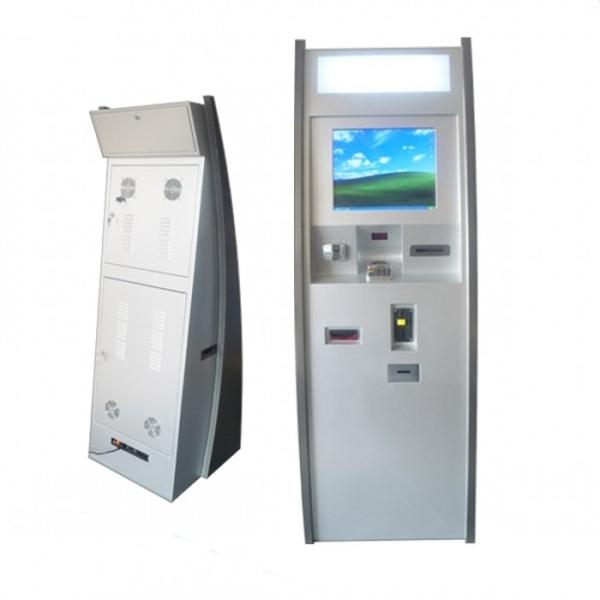 Quality Dual Screen Kiosk Bill Payment Machine With Cash Bar Code Bill Acceptor for sale