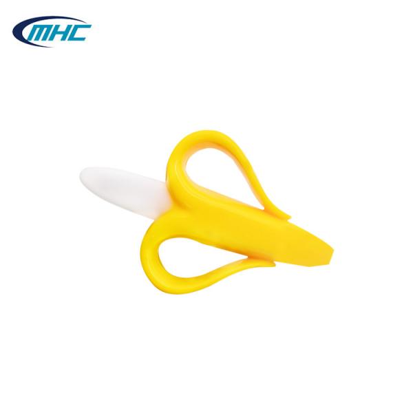 Quality Non Toxic Silicone Baby Teether Soft Banana Toothbrush Teether Customized for sale