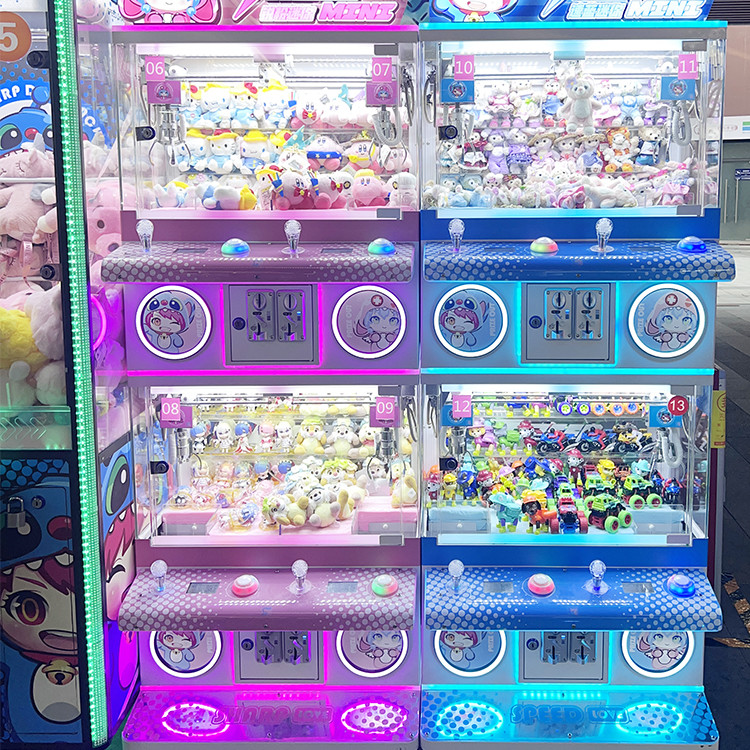 Smaller Size 2 Players Crane Plush Machine Mini Claw Doll Machine Crane Claw Machine Kits For Sales