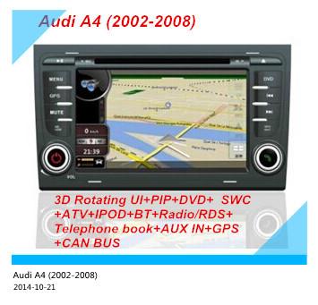 Quality Android car radio for Audi A4/Car dvd for audi A4 with gps Applied for:Audi A4 (2002-2008) for sale