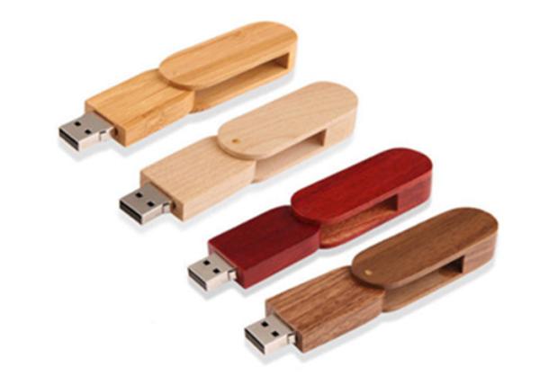 Quality Custom Wooden Pendrive 16GB Flash Drive Rectangle 4GB USB Stick With Logo for sale