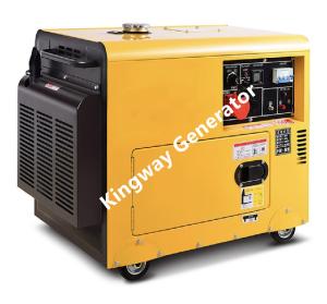 Mobile Silent Portable Generator , 6KW Diesel Generator  Backup Power