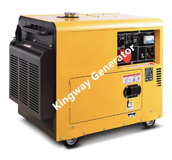 Quality Mobile Silent Portable Generator , 6KW Diesel Generator  Backup Power for sale
