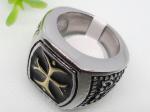 Gothic Style Golden Pattern Stainless Steel Ring for Men 1120490