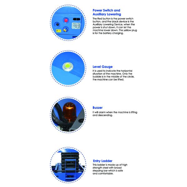 Max Height 10m Scissor Lift With Motorized Device Loading Capacity 300kg Optional Extension Platform