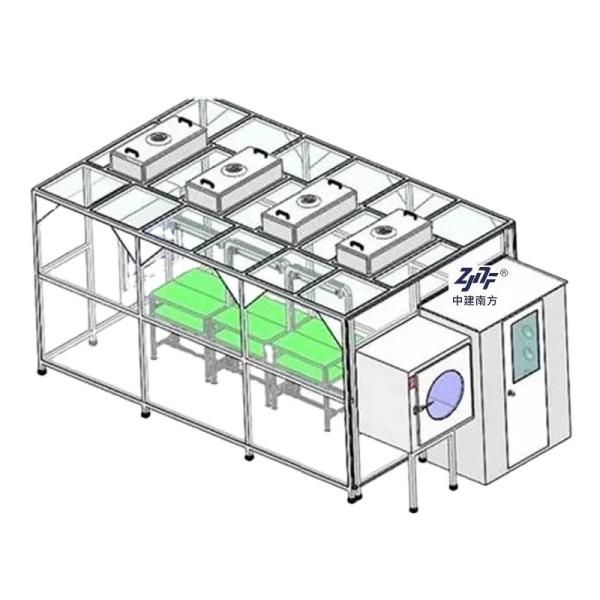 Quality Modular Anti Static Prefabricated Modular Clean Rooms 0.5um Particle Dust Free ISO for sale