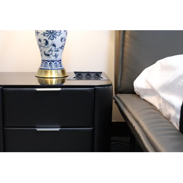 Melloni Pop-Up Tabletop Socket 3 AC Outlets Retractable Hidden Recessed Power for Kitchen Desktop EU Socket Tabletop Accessory