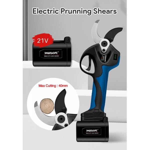 SW-8605PRO 21V Powerful 40MM Electric Pruning Shear for Vineyards and Orchards