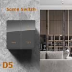 RS485 Protocol Push Button Light Switch Smart Scene Wall Switch Curtain Switch