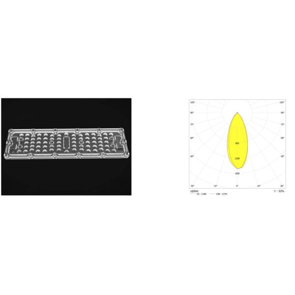30 Degree 64 in One LED Optical Array Lens With PCB Boards Horizontal Assembly