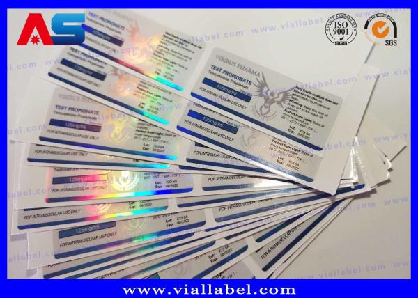 Customizable Sticker Colour 10ml / 2ml Vial Labels Bodybuilding For Laboratory