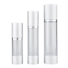 100ml Airless Pump Bottles Round Shaped With Screen Printing Surface