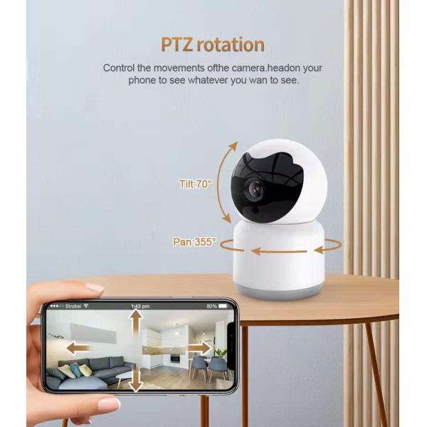 3.0MP Tuya Smart Camera H.265 Home Video Monitoring System White