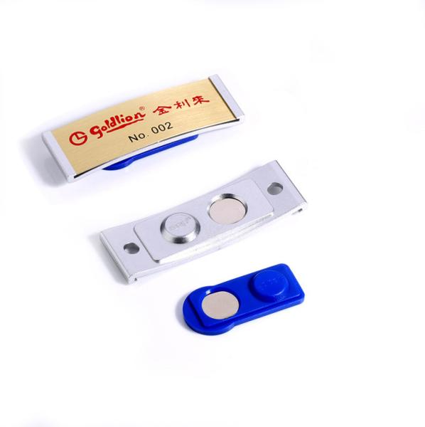 Quality Professional Reusable Name Tags Plastic Uniform Name Badges For Events No-Pin Design for sale
