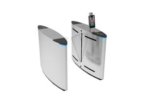 Qr Bar Code Retractable Flap Barrier Turnstile With Face Recognition SUS304