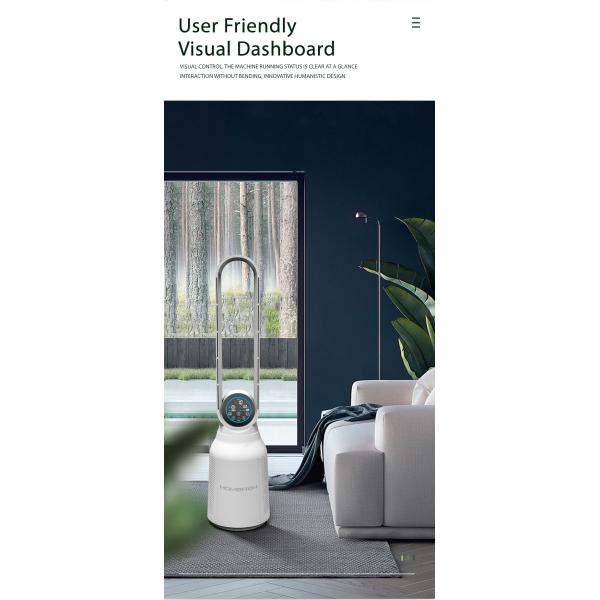 Homefish 2023 Latest Bladeless Oscillating Fan Air Purifier H13 Hepa Filter Floor Standing air purifier for home