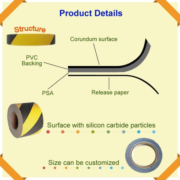 Bathroom Non Slip Floor Marking Tape Multi Colored Abrasion Corrision