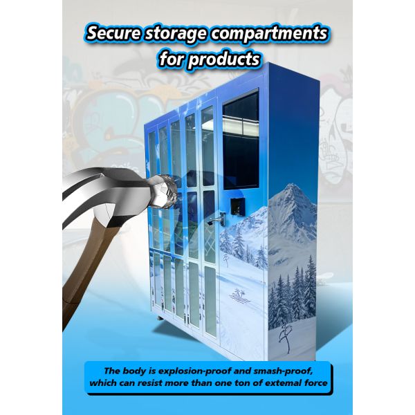 Smart Snowboard Rental Locker Vending Machine With Receipt Device for Ski Resorts