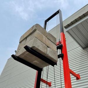 China Hydraulic 300kg Manual Straddle Stacker Self Loading Portable on sale