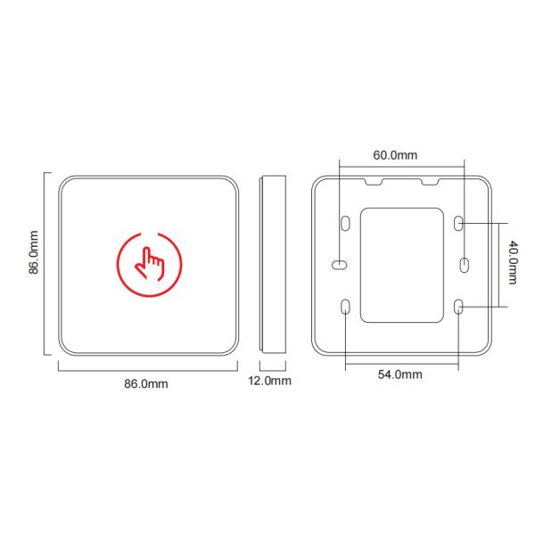 C6A(White) / C6B(Black) Touchless Infrared Sensor Exit Button Door Release Switch Access Control Door Exit Button