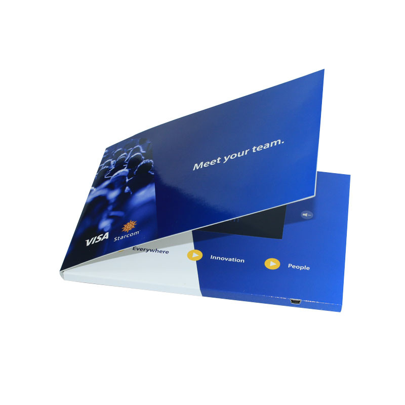 10 inch LCD video brochure promotion, custom print direct mail video player for advertising