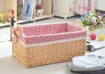 Wicker storage baskets with mat customize size handcraft wicker arts ECO square